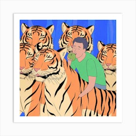 The Orphan with the Lion Friend Art Print