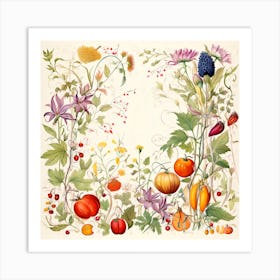 Garden Of Fruits And Vegetables Art Print