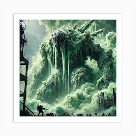 A Scene Showcasing The Role Of Noxythrax, The Vapo Converted Art Print