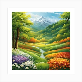 Landscape Painting 16 Art Print