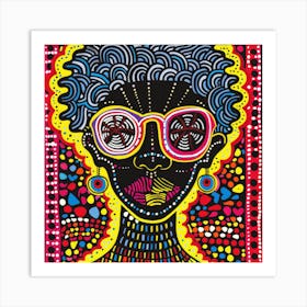 Vibrant Shades Series. Contemporary Pop Art With African Twist, 3 Art Print