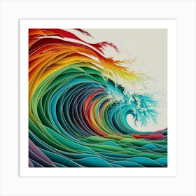 Rainbow Wave Art Print