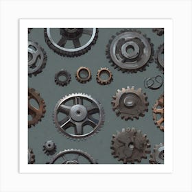 Gears 6 Art Print