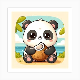 Cartoon Panda Art Print