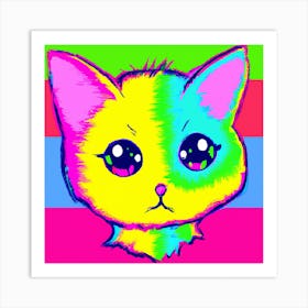 Rainbow Cat Art Print