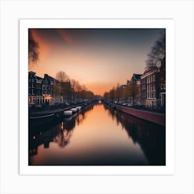 Amsterdam Evening View 03 Art Print