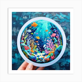 Bright Ocean Life Tiny World Collection Art Print 1 Art Print