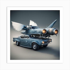 Car With Wings Art Print