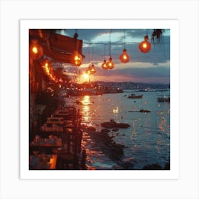 Sunset In Greece Art Print