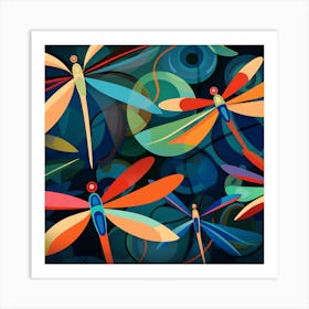 Dragonflies 58 Art Print