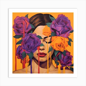 Purple Roses 1 Art Print