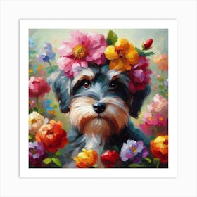 Flower Dog 1 Art Print