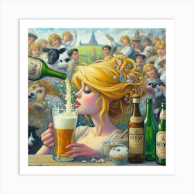 Beer Girl Art Print