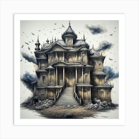 Haunted House Art Print