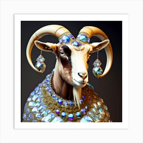 Saturn Goat Art Print