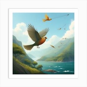 Birds In Flight Art Print