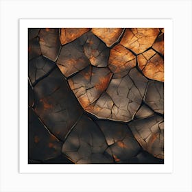 Cracked Stone Art Print