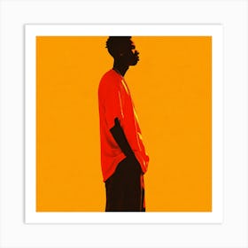 Silhouette Of A Man 6 Art Print