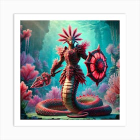 Naga Coral Defender Art Print