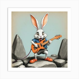 Bunny Rocker Art Print