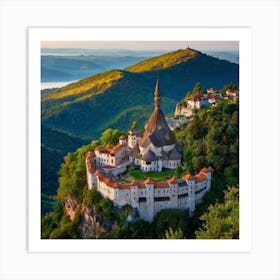 Monastery In The Mountains Art Print