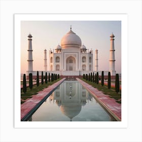 Taj Mahal At Sunrise Art Print