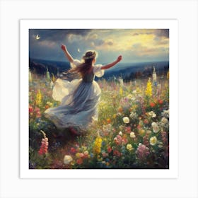 Flower girl Art Print