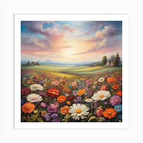 Daisy Field Art Print