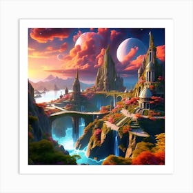 Fantasy Landscape Painting Art Print