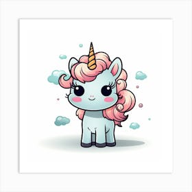 Cute Unicorn 480 Art Print