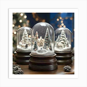 Snow Globes Art Print