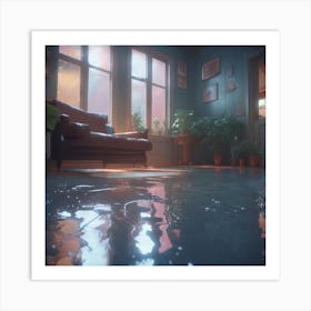 Flooded Living Room Art Print