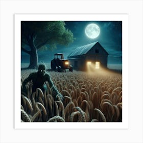 Tree creature in the field 1 Art Print