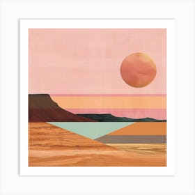 Sunset In The Desert 1 Art Print