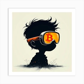 Bitcoin Kid 2 Art Print