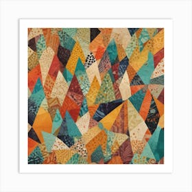 Colorful Triangles Art Print