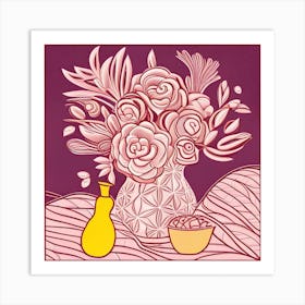 Pink Fruit Art Print