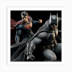 Batman And Superman 2 Art Print