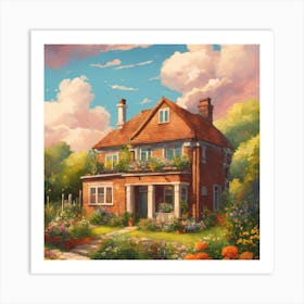 House In The Garden Art Print