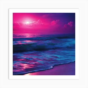 Sunset At The Beach 3 Art Print