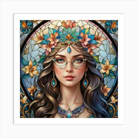 Stained Glass Painting Art Print