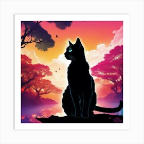 Creative Feline Cat Artwork 22 Art Print