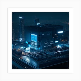 Futuristic Cityscape 1 Art Print