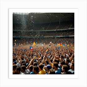 Crowd At A Stadium Art Print