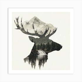 Deer Canvas Print Art Print