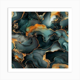 Gilded Marble (8) Art Print