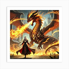 Empress Lian Dragonfire Command Art Print