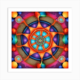 Psychedelic Mandala 22 Art Print