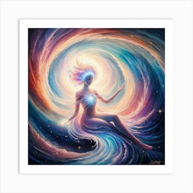 Leonardo Phoenix In A Swirling Ethereal Whirlwind Of Colors Th 2 Art Print