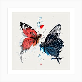 Butterfly Love Art Print